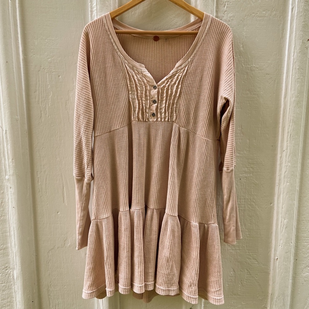 free people jolene waffle knit dress